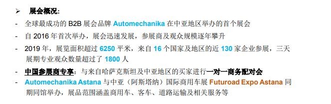 哈萨克斯坦汽车配件及售后服务展览会 Automechanika Astana