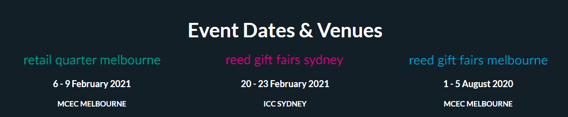 澳大利亞禮品展覽會Reed Gift Fairs Sydney